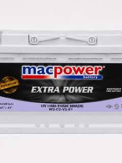MACPOWER 12V 110AH L5 DÜZ MF SULU AKÜ