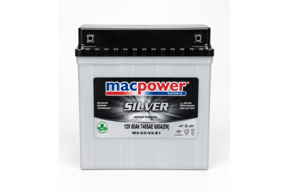 MACPOWER 12V 42AH NS40 TERS İNCE SMF IND SULU AKÜ