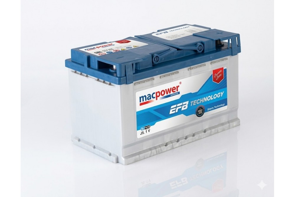 MACPOWER 12V 90AH N70 DÜZ SMF SULU AKÜ  (EFB)