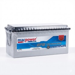 MACPOWER 12V 240AH  (D6) DÜZ SMF IND SULU AKÜ-EKS