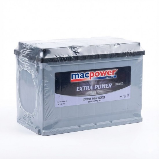 MACPOWER 12V 105AH H4 DÜZ MF IND SULU AKÜ