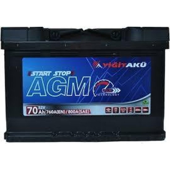YİĞİT AKÜ  12V 70AH L3 MF AGM SULU AKÜ